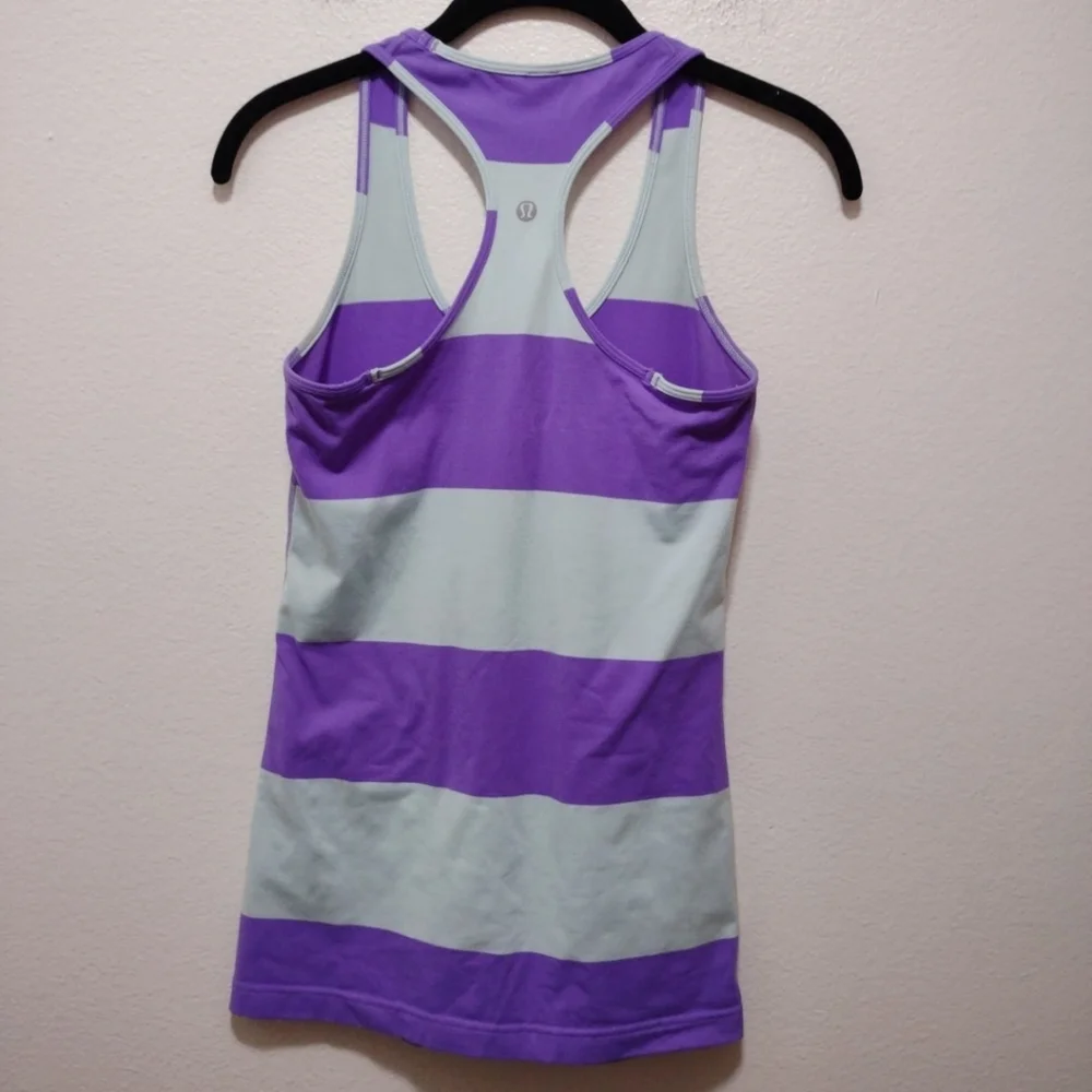Lululemon Purple & Blue Stripe Racerback Tank Top